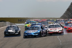 Start: Kurt Busch is hit from behind by Kasey Kahne