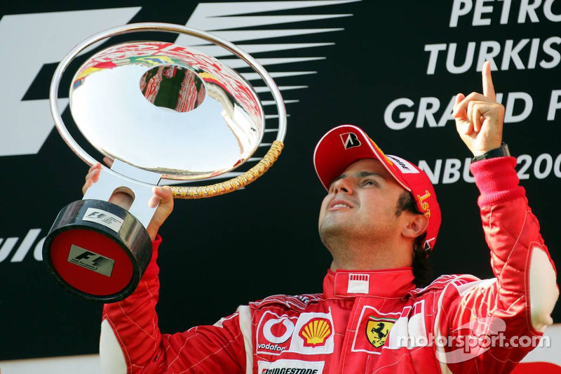 Podium: race winner Felipe Massa