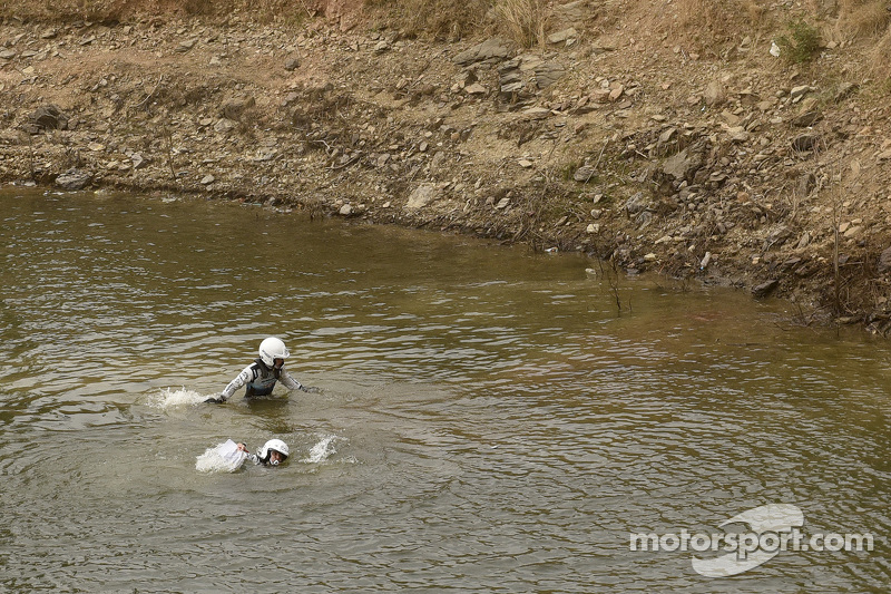 Choque de Ott Tanak y Molder Raigo, M-Sport Ford Fiesta WRC