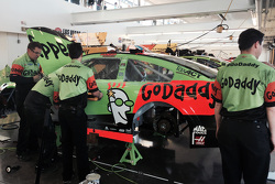 La voiture accidentée de Danica Patrick, Stewart-Haas Racing Chevrolet
