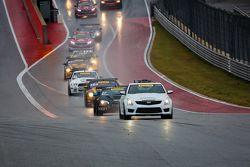 Pace car leading field from pits