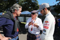 Carlos Sainz, con Jackie Stewart, e Carlos Sainz Jr, Scuderia Toro Rosso