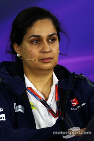 Monisha Kaltenborn, Sauber Team Principal della conferenza stampa FIA