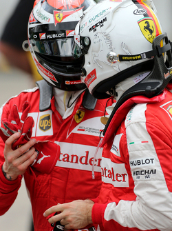 Sebastian Vettel, Scuderia Ferrari et Kimi Raikkonen, Scuderia Ferrari