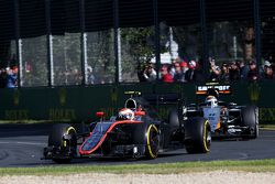 Jenson Button, McLaren Honda and Sergio Perez, Sahara Force India