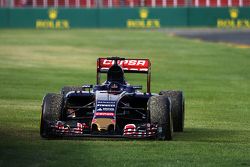 The Scuderia Toro Rosso STR10 of race retiree Max Verstappen, Scuderia Toro Rosso