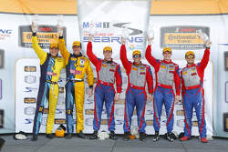 Podium: race winners Robin Liddell, Andrew Davis, Stevenson Motorsports, second place Lawson Aschenbach, Matt Bell, Stevenson Motorsports, third place Matt Plumb, Hugh Plumb, Rum Bum Racing