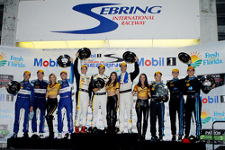 P class podium: Joao Barbosa, Sébastien Bourdais, Christian Fittipaldi, second place Ricky Taylor, Jordan Taylor, Max Angelelli, third place Richard Westbrook, Michael Valiante, Mike Rockenfeller