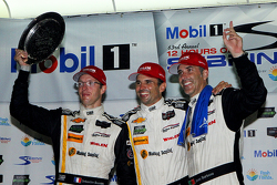 Overall podium: race winners Sébastien Bourdais, Christian Fittipaldi, Joao Barbosa, Action Express Racing