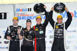 PC class podium: winners Mike Guasch, Andrew Palmer, Tom Kimber-Smith PR1 Mathiasen Motorsports