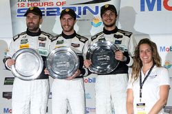 GTD class podium: winners Ian James, Mario Farnbacher, Alex Riberas