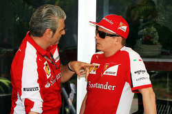 Maurizio Arrivabene, Ferrari Takım Patronu ile Kimi Raikkonen, Ferrari
