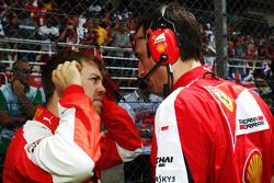 Sebastian Vettel, Ferrari on the grid