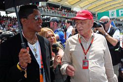 Jermaine Jackson et Niki Lauda