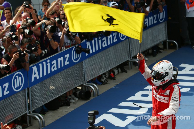 Ganador de la Carrera Sebastian Vettel, Ferrari