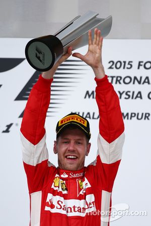 Ganador de la Carrera Sebastian Vettel, Ferrari