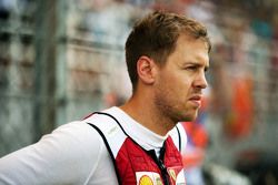 Sebastian Vettel, Ferrari on the grid