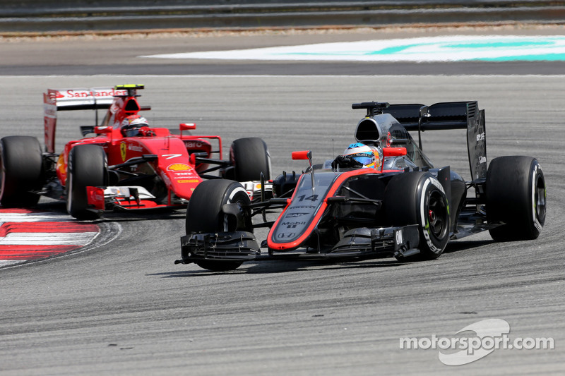 Fernando Alonso, McLaren Honda and Kimi Raikkonen, Scuderia Ferrari