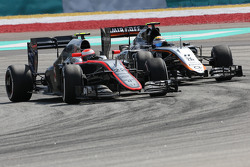 Jenson Button, McLaren Honda and Sergio Perez, Sahara Force India