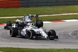 Felipe Massa, Williams FW37 leads team mate Valtteri Bottas, Williams FW37