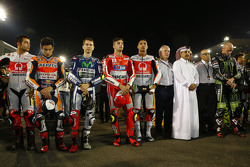 Danilo Petrucci, Marc Márquez, Jorge Lorenzo, Andrea Iannone, Yonny Hernandez y Bradley Smith