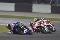 Jorge Lorenzo, Yamaha Factory Racing y Andrea Dovizioso y Andrea Iannone, Ducati Team y Valentino Rossi, Yamaha Factory Racing