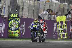 Valentino Rossi, Yamaha Factory Racing and Andrea Dovizioso, Ducati Team