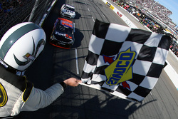 Denny Hamlin, Joe Gibbs Racing Toyota takes the win