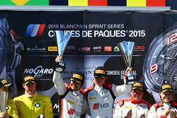 Podium: Los ganadores de la carrera, Stéphane Richelmi, Stéphane Ortelli, Belgian Audi Club Team WRT, segundo lugar Maxime Martin, Dirk Müller, BMW Sports Trophy Team Brasil, tercer lugar Enzo Ide, Christopher Mies, Belgian Audi Club Team WRT