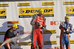Race 3 Podium 1st Matt Neal, 2nd Jack Goff, 3rd Aron Smith