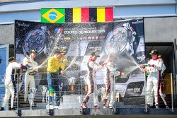 Podium: Second place #77 BMW Sports Trophy Team Brasil BMW Z4: Maxime Martin, Dirk Muller, Race winner #3 Belgian Audi Club Team WRT Audi R8 LMS Ultra: Stephane Richelmi, Stephane Ortelli and Third place #2 Belgian Audi Club Team WRT Audi R8 LMS Ultra: Ch