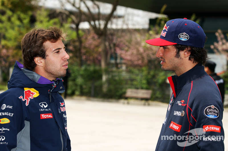 Antonio Felix da Costa, piloto de pruebas de Red Bull Racing y Carlos Sainz Jr., Scuderia Toro Rosso