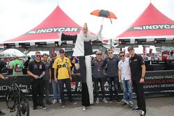 James Jakes, Carlos Huertas, James Hinchcliffe, Graham Rahal, Luca Fillipi, Josef Newgarden, Marco Andretti, and Ryan Hunter-Reay