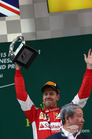 El tercer lugar, Sebastian Vettel, Ferrari