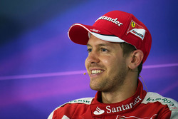 Sebastian Vettel Ferrari in the FIA Press Conference