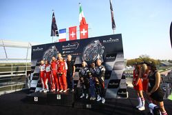 Amateur podium: Race winners Kessel Racing Ferrari 458 Italia: Stephen Earle, Marco Zanuttini, Liam Talbot, second place #16 Akka ASP Ferrari 458 Italia: Fabien Barthez, Anthony Pons and third place #25 Glorax Racing Ferrari 458 Italia: Fabio Mancini, And