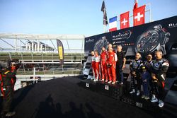 Podium amateurs : les vainqueurs Kessel Racing Ferrari 458 Italia : Stephen Earle, Marco Zanuttini, Liam Talbot, les deuxièmes #16 Akka ASP Ferrari 458 Italia : Fabien Barthez, Anthony Pons et les troisièmes #25 Glorax Racing Ferrari 458 Italia : Fabio Ma