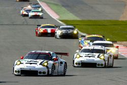 #91 Porsche Team Manthey 911 RSR: Richard Lietz and Michael Christensen and #92 Porsche Team Manthey 911 RSR: Patrick Pilet and Frederic Makowiecki