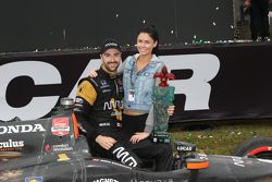 James Hinchcliffe, Schmidt Peterson Motorsports Honda and girlfriend Kirsten Dee