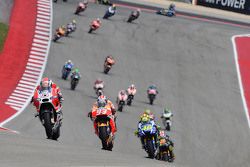 Andrea Dovizioso, Ducati Team y Marc Marquez, Repsol Honda Team y Valentino Rossi, Yamaha Factory Racing