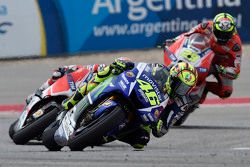 Valentino Rossi, Yamaha Factory Racing and Andrea Dovizioso and Andrea Iannone, Ducati Team