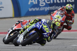 Valentino Rossi, Yamaha Factory Racing, Andrea Dovizioso et Andrea Iannone, Ducati Team