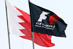 F1 and Bahrain flags