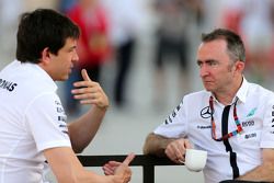 Toto Wolf, Mercedes GP and Paddy Lowe, Mercedes AMG F1 Executive Director