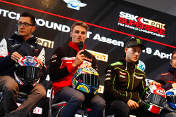 Ayrton Badovini, BMW Motorrad Italia, Chaz Davies, Ducati Team et Jonathan Rea, Kawasaki