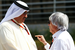 Sheikh Mohammed bin Essa Al Khalifa,巴林经济发展董事会CEO和迈凯伦股东,和伯尼·埃克莱斯顿