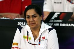 Monisha Kaltenborn, Team Principal de Sauber lors de la conférence de presse de la FIA