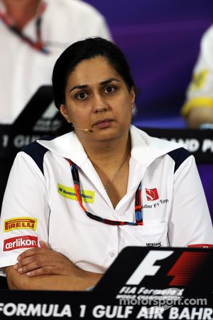 Monisha Kaltenborn, Sauber Team Principal in the FIA Press Conference