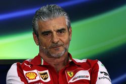 Maurizio Arrivabene, Ferrari Team Principal in the FIA Press Conference