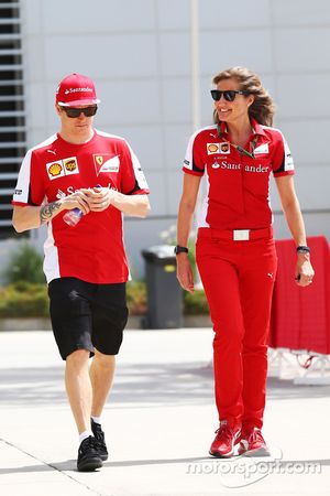 Кими Райкконен, Ferrari и Стефания Боччи, пресс-секретарь Ferrari